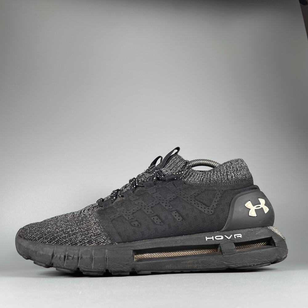 Under Armour HOVR Phantom Men's 10.5 Black Running Sneakers Athletic Shoes EUC